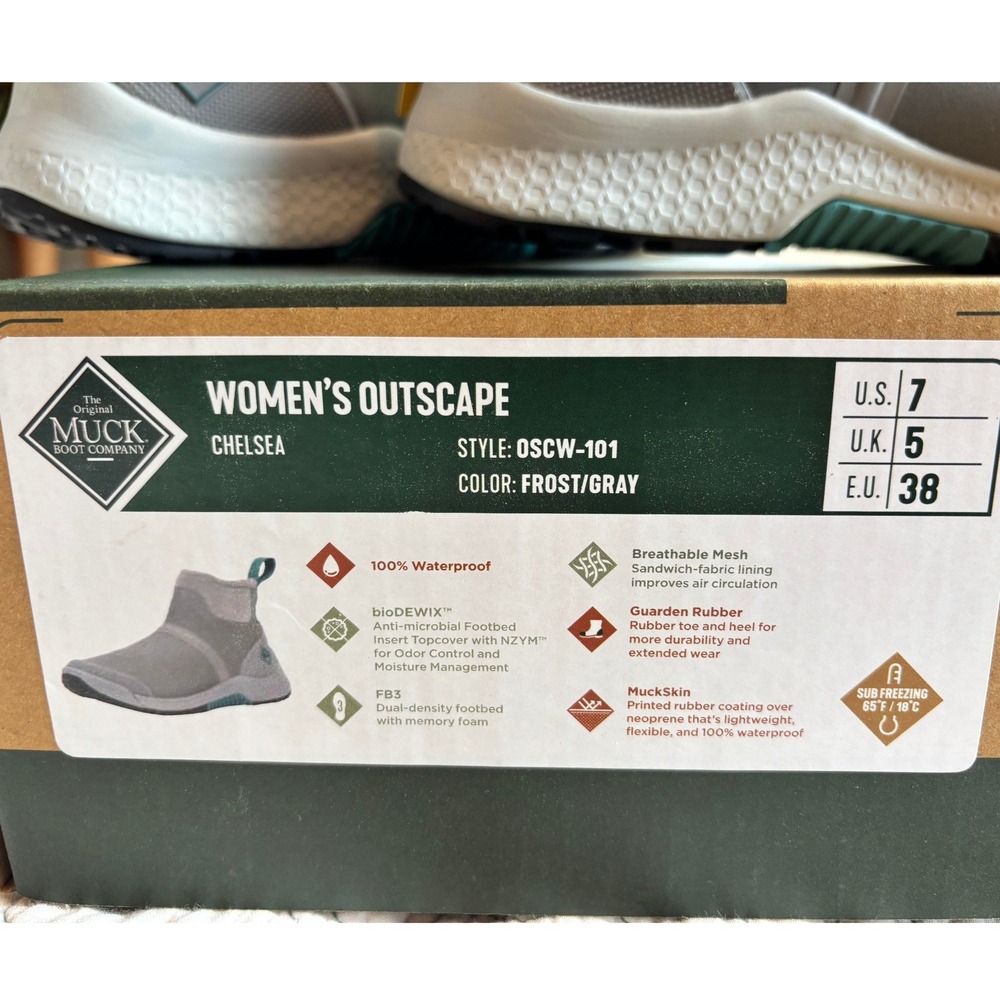 Muck Boot Company Outscape Chelsea Women's Size 7 Waterproof Gray Boots - Picture 5 of 5